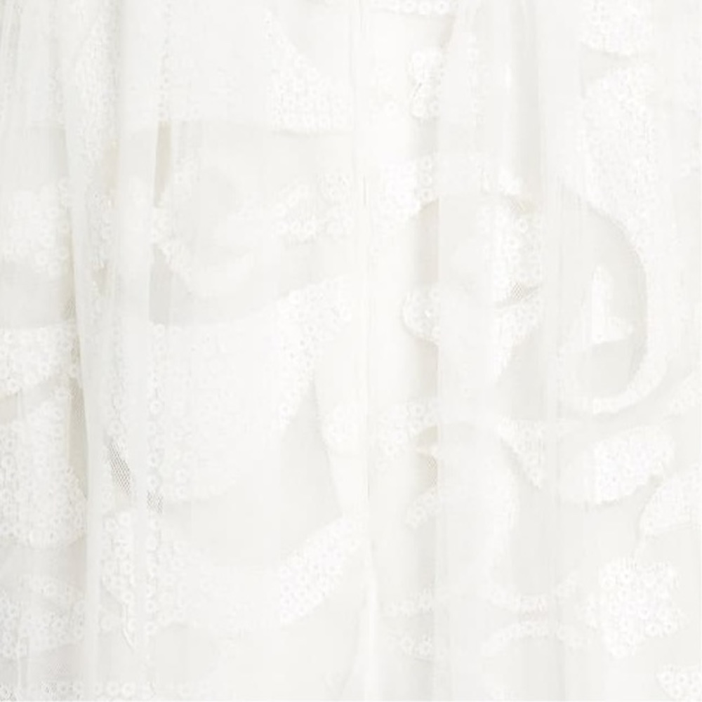 new ✶ Barefoot Bride ✶ Ethereal Pearl Trim Halter Lace Gown ✶ Ivory Size Medium - Picture 8 of 14